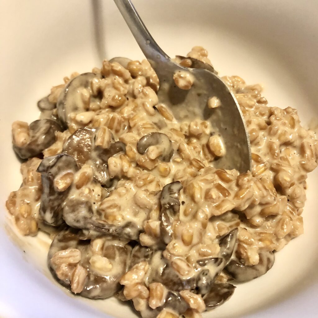 farro mushroom risotto